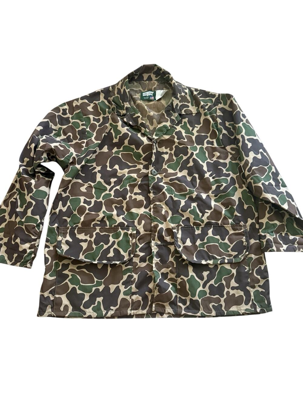 NWT Vintage Saf-T-Bak Duck Camo Hunting Jacket Made in USA XL 46-48